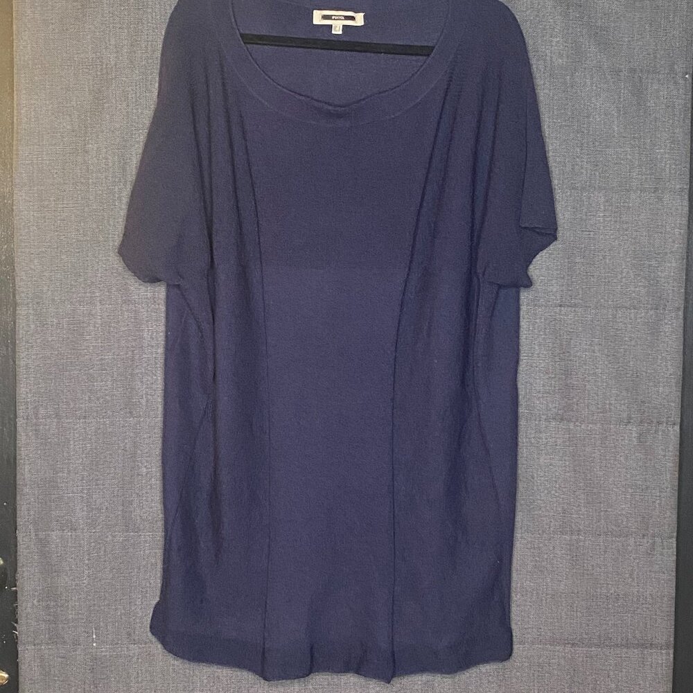 Ipekyol navy blue,  woven knit mini dress w/ adjustable waistband, size S Small